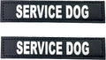 Reflective Service Dog Patches with Hook Backing for Service Animal Vests /Harnesses Small (4.6 X 1) Inch